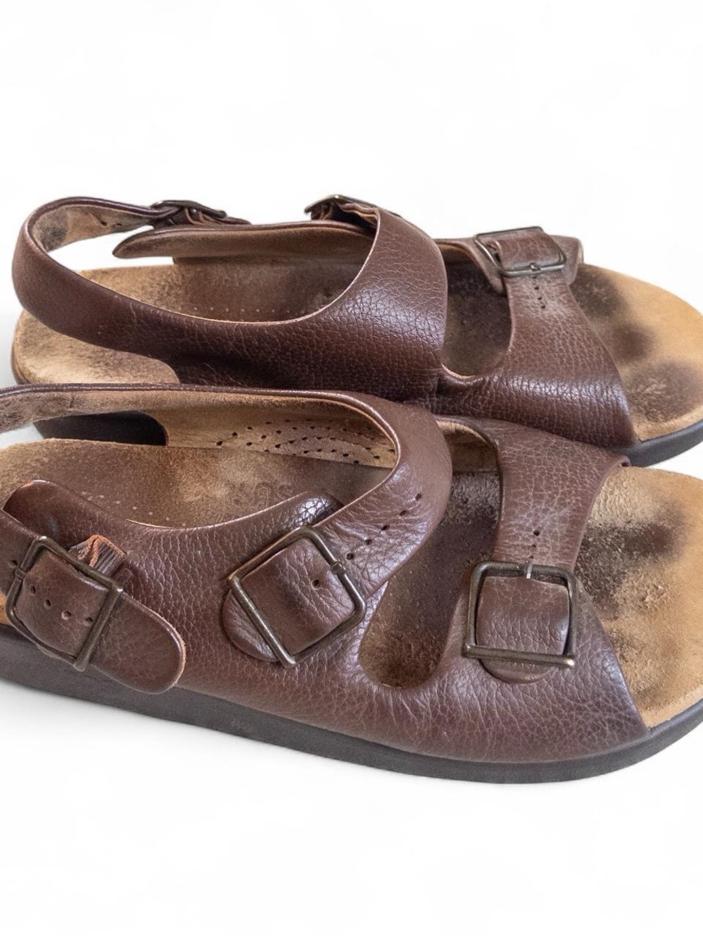 Vintage SAS Brown Leather Comfort Slingback Sandals Women’s Size 11